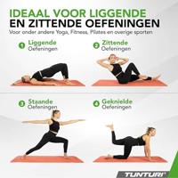 Tunturi Yogamat 8mm | Pilates mat | Fitnessmat | 183 x 61 x 0,8 cm | Incl Draagtas | Anti Slip en Eco | Rosé Goud - thumbnail