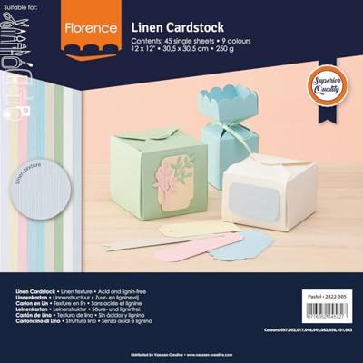 Florence • linnenkarton 250g 30,5x30,5cm pastel 45x