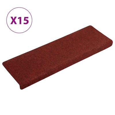 Trapmatten 15 st 65x21x4 cm naaldvilt rood Trapmatten 15 st 65x21x4 cm naaldvilt rood