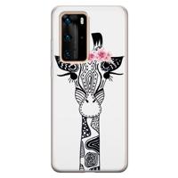 Huawei P40 Pro siliconen telefoonhoesje - Giraffe - thumbnail