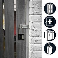 Masterlock Hangslot, 40mm, alu, 4 cijfers, zwart - 7640EURDBLKLH 7640EURDBLKLH - thumbnail