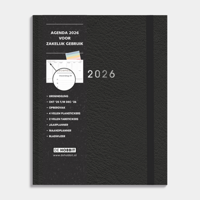 A5 Zakenagenda 2026 Zwart Luxe