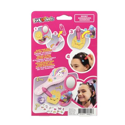 Jumbo funlockets geheime haarborstel met glinsters - 8st.