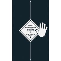 Kangaro deurmat afstand houden 90x150cm - thumbnail