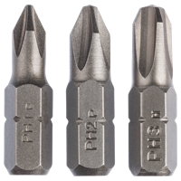 Bosch Accessoires 3-delige schroefbitset Standard | PH1, PH2 en PH3 | 25 mm - 2609255964 - thumbnail
