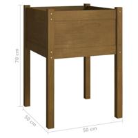 VidaXL Plantenbak 50x50x70 cm massief grenenhout honingbruin - thumbnail
