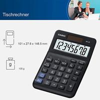 Casio MS-8F Bureaurekenmachine Zwart Aantal displayposities: 8 werkt op batterijen, werkt op zonne-energie (b x h x d) 101 x 148.5 x 27.6 mm - thumbnail