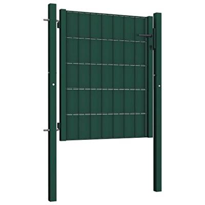VidaXL Poort 100x81 cm pvc en staal groen
