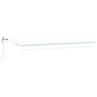 VidaXL Inklapbaar zonnescherm wit 400 x 200 cm stof - thumbnail