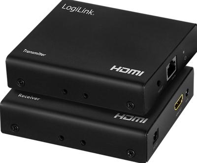 LogiLink HD0030 audio/video extender AV-zender & ontvanger Zwart