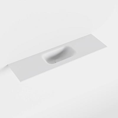 MONDIAZ EDEN Talc solid surface inleg wastafel voor toiletmeubel 80cm. Positie wasbak midden