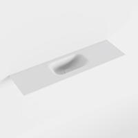 MONDIAZ EDEN Talc solid surface inleg wastafel voor toiletmeubel 80cm. Positie wasbak midden - thumbnail