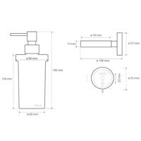 Zeepdispenser Sapho X-Steel Hangend 230 ML Geborsteld RVS / Melkglas Sapho - thumbnail