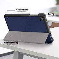 Lunso - Lenovo Tab M8 Gen 4 (8 inch) - Tri-Fold Bookcase hoes - Donkerblauw - thumbnail