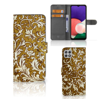 Wallet Case Samsung Galaxy A22 5G Barok Goud - thumbnail