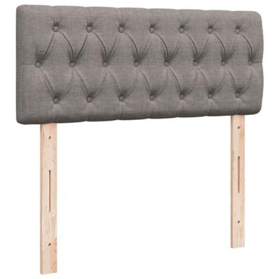 vidaXL Boxspring met matras stof taupe 120x190 cm
