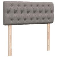 vidaXL Boxspring met matras stof taupe 120x190 cm - thumbnail