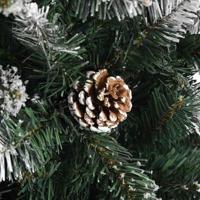 Kunstkerstboom met 300 LED Groen 210 cm PVC en Plastic en Staal - thumbnail