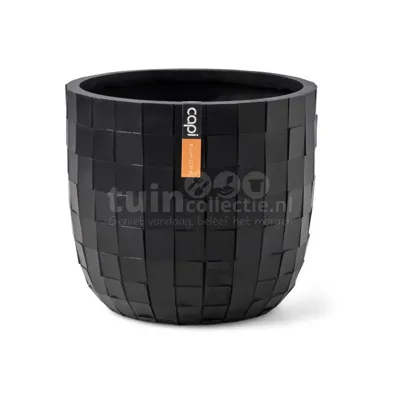 Pot bol blocks d17h15cm zwart