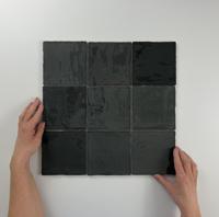 Moos Anthracite glans handvorm 13x13 - thumbnail