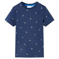 Kindershirt 140 donkerblauw - thumbnail