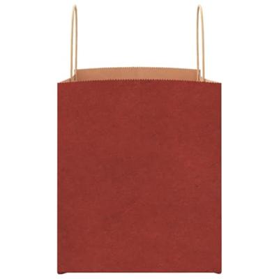VidaXL Papieren zakken 250 st met hengsels 32x22x24 cm rood