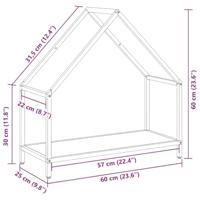 Brandhoutrek 60x25x60 cm koudgewalst staal wit - thumbnail