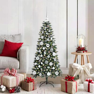 Kunstkerstboom met 150 LED Groen 120 cm PVC en Plastic en Staal