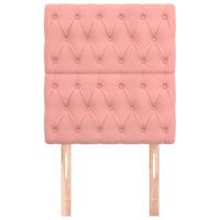 Hoofdborden 2 st 80x7x78/88 cm fluweel roze - thumbnail