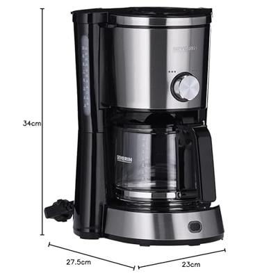 Severin KA 4825 TYPE SWITCH Koffiezetapparaat RVS, Zwart Capaciteit koppen: 10 Glazen kan Severin KA 4825 TYPE SWITCH Koffiezetapparaat RVS, Zwart Capaciteit koppen: 10 Glazen kan