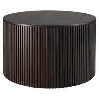 Ethnicraft Ronde Salontafel 'Roller Max' Gevernist Mahoniehout, 60cm, kleur Donkerbruin - thumbnail