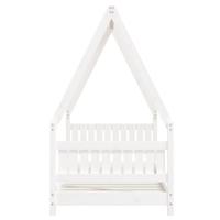 Kinderbedframe 80x160 cm massief grenenhout wit - thumbnail