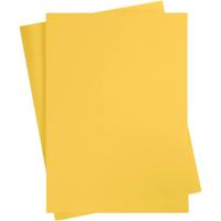 Creativ Company Gekleurd karton, a2, vel 420x594 mm, 180 gr, sun yellow, 10 vel/ 1 doos - thumbnail
