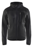 Blåkläder Gebreid vest met softshell 49302117 | Donkergrijs/Zwart | Maat M - 7330509411605 - thumbnail