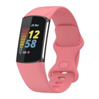 By Qubix - Compatible met Fitbit Charge 5 - Fitbit Charge 6 Sportbandje met dubbele lus - Roze - Maat: L - Compatible fitbit bandje - thumbnail