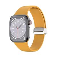 Siliconen bandje - Folding Buckle - Oker - Geschikt voor Apple Watch 38mm / 40mm / 41mm / 42mm - thumbnail