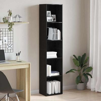 Boekenkast Zwart Eiken 40x30x189 cm Engineered Wood