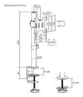 Schermtafel Support Aisens DT32TSR-275 17" 32" - thumbnail