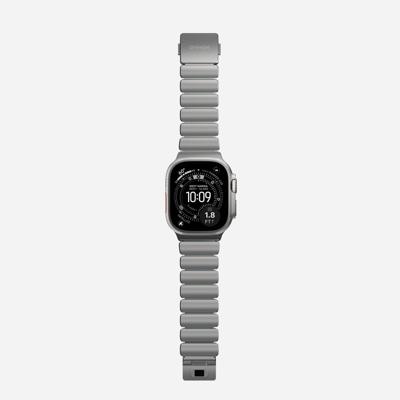 Nomad Stratos band natural hardware (45-49mm) - Icy blue glow