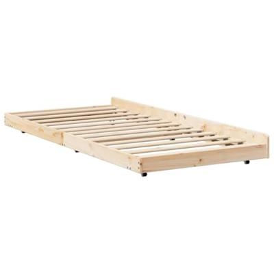 Bedframe Naturel 90 x 200 cm Massief grenenhout