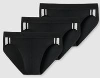 Schiesser Rio slips 95/5 met zachte band zwart 3-pack - thumbnail