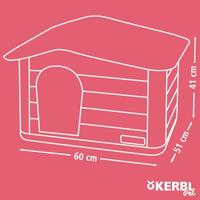 Huis voor katten Paola Eco Kerbl - 60 x 51 x 41 cm - grijs en bruin - gerecycled plastic - thumbnail