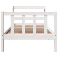 Bedframe zonder matras massief grenenhout wit 140x200 cm - thumbnail