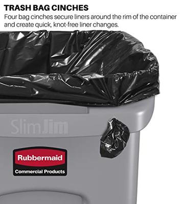 Rubbermaid afvalcontainer Slim Jim, 87 liter, grijs