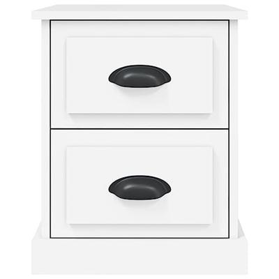 Nachtkastjes 2 st 39x39x47,5 cm bewerkt hout wit