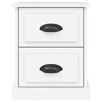 Nachtkastjes 2 st 39x39x47,5 cm bewerkt hout wit - thumbnail