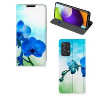 Samsung Galaxy A52 Smart Cover Orchidee Blauw - Cadeau voor je Moeder - thumbnail