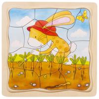Goki houten lagenpuzzel - moestuin, 53st. - thumbnail