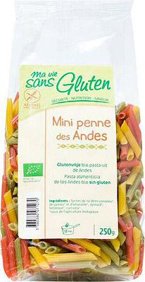 Tricolor mini penne glutenvrij bio 250 Gram