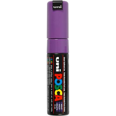 Uni-Posca Posca marker, afm pc-8k, lijndikte 8 mm, breed, violet, 1 stuk